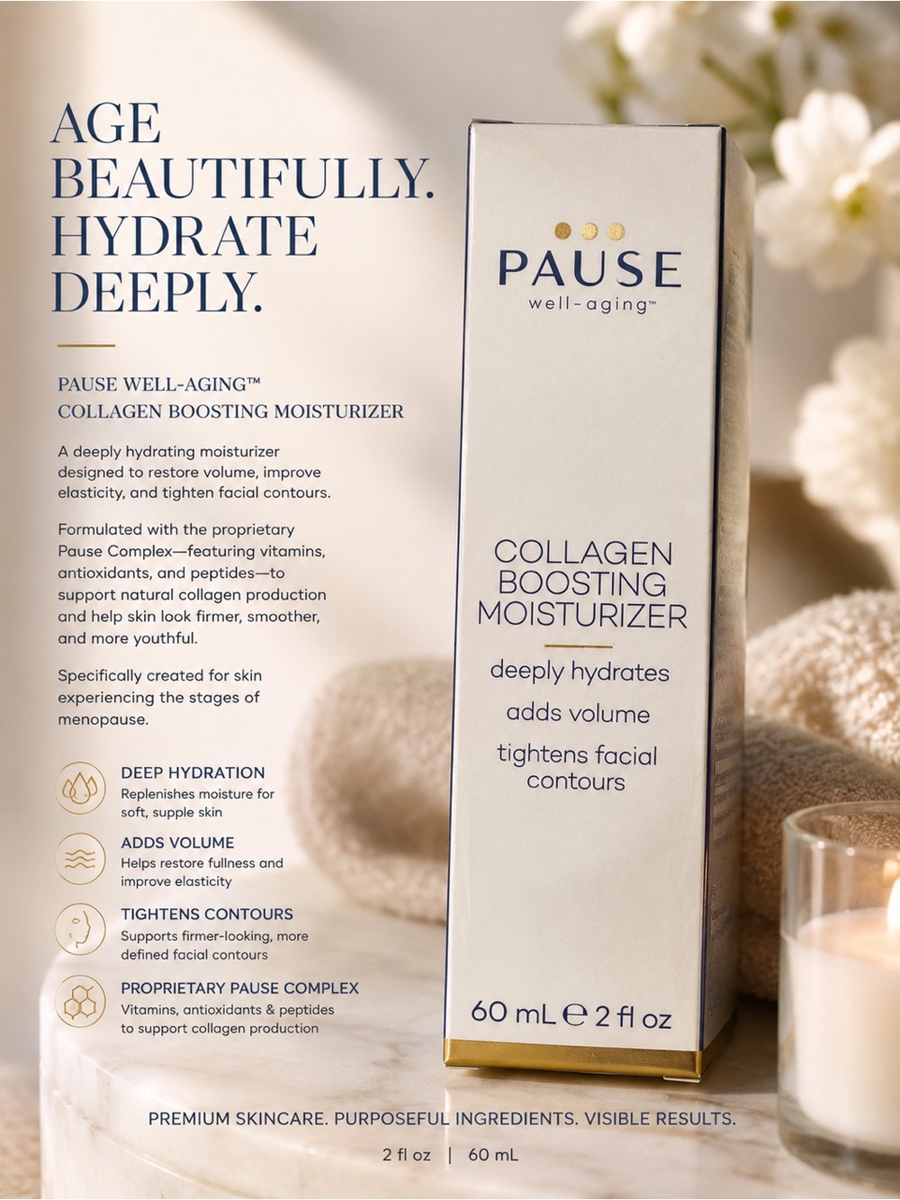 PAUSE Well-Aging Collagen Boosting Moisturizer – 2 fl oz $70 Retail
